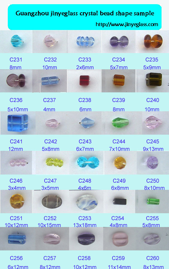 pupular Chinese glass crystal beads 