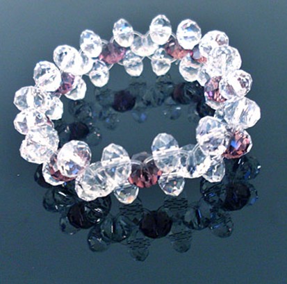Chinese cut crystal rondelle bracelet