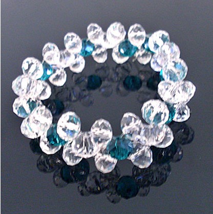 Chinese cut crystal rondelle bracelet